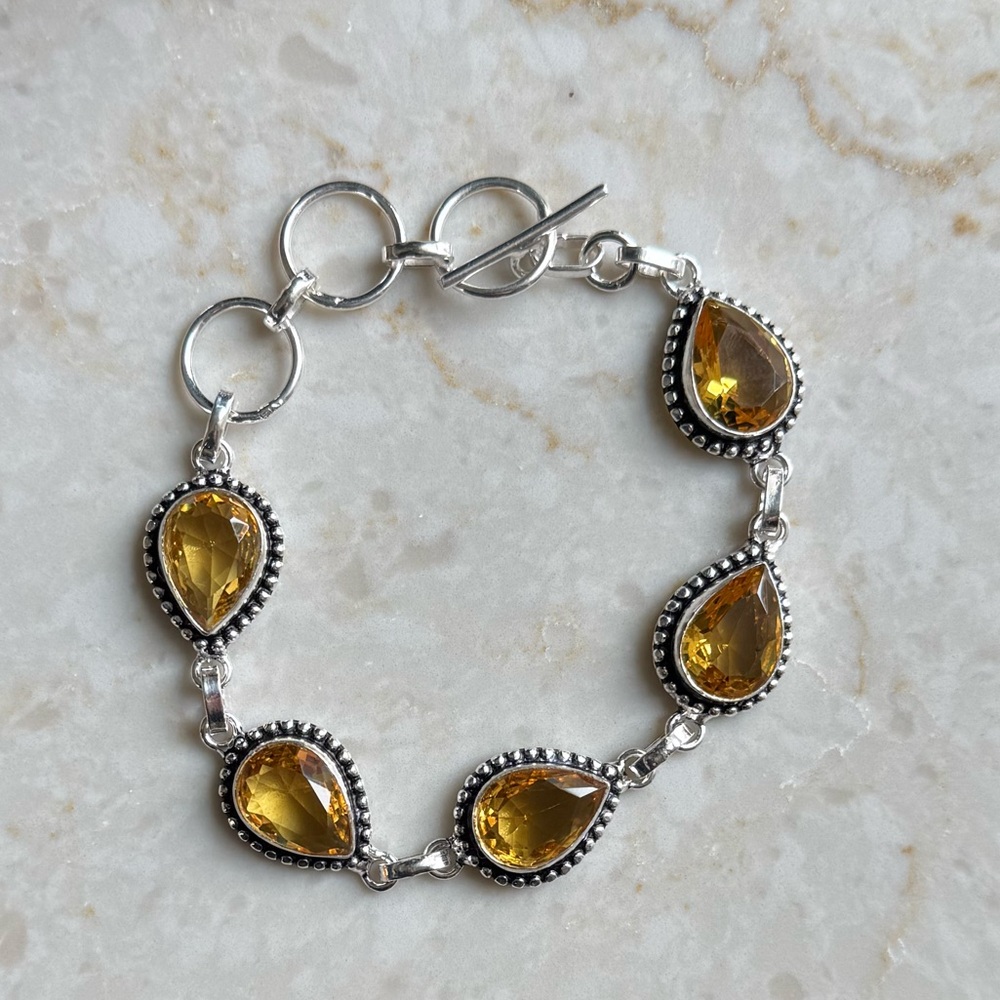 NWOT Sundance Tropical Mist Bracelet, Citrine, Sterling Silver